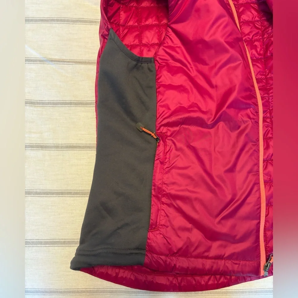 Land’s End Lightweight Puffer Vest Fuchsia Pink Orange Outdoor Hiking Running XS - Picture 6 of 7